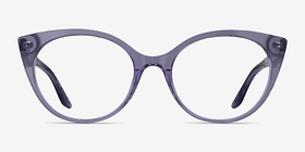 Leilani Clear Purple Acétate Montures de lunettes de vue d'EyeBuyDirect, Vue de Face