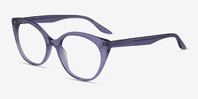 Leilani Clear Purple Acétate Montures de lunettes de vue d'EyeBuyDirect, Vue d'Angle