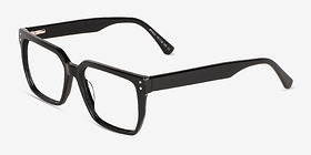 Briggs Noir Acétate Montures de lunettes de vue d'EyeBuyDirect, Vue d'Angle