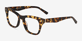 Apres Spotty Tortoise Acétate Montures de lunettes de vue d'EyeBuyDirect, Vue d'Angle