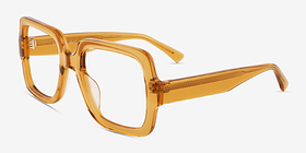 Koru Crystal Brown Éco-responsable Montures de lunettes de vue d'EyeBuyDirect, Vue d'Angle