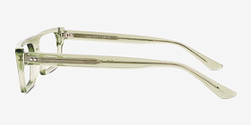Mox Crystal Olive Green Acétate Montures de lunettes de vue d'EyeBuyDirect, Vue de Côté