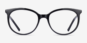 Hodgepodge Noir Plastique Montures de lunettes de vue d'EyeBuyDirect, Vue de Face