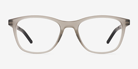 Upward Matte Crystal Gray Plastique Montures de lunettes de vue d'EyeBuyDirect, Vue de Face
