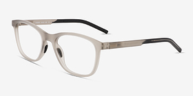 Upward Matte Crystal Gray Plastique Montures de lunettes de vue d'EyeBuyDirect, Vue d'Angle