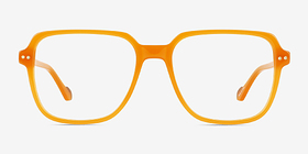 Brooke Orange Acétate Montures de lunettes de vue d'EyeBuyDirect, Vue de Face