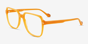 Brooke Orange Acétate Montures de lunettes de vue d'EyeBuyDirect, Vue d'Angle