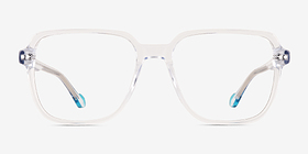 Brooke Transparent Acétate Montures de lunettes de vue d'EyeBuyDirect, Vue de Face