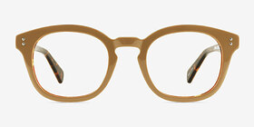 Duchamp Brown Tortoise Acétate Montures de lunettes de vue d'EyeBuyDirect, Vue de Face