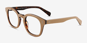 Duchamp Brown Tortoise Acétate Montures de lunettes de vue d'EyeBuyDirect, Vue d'Angle