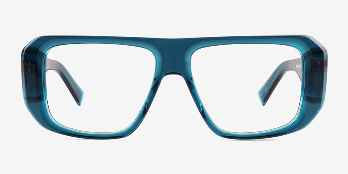Risk Clear Blue Acétate Montures de lunettes de vue d'EyeBuyDirect