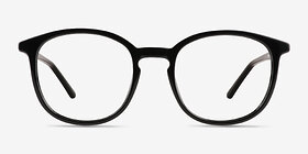 Adler Shiny Black Plastique Montures de lunettes de vue d'EyeBuyDirect, Vue de Face