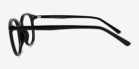 Adler Shiny Black Plastique Montures de lunettes de vue d'EyeBuyDirect, Vue de Côté