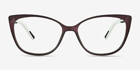 Ign Crystal Dark Purple Plastique Montures de lunettes de vue d'EyeBuyDirect, Vue de Face