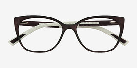 Ign Crystal Dark Purple Plastique Montures de lunettes de vue d'EyeBuyDirect, Vue Rapprochée