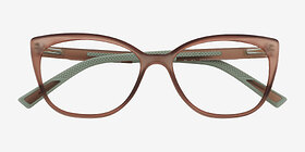 Ign Crystal Light Pink Plastique Montures de lunettes de vue d'EyeBuyDirect, Vue Rapprochée