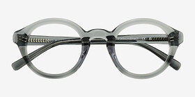 Miles Clear Green Éco-responsable Montures de lunettes de vue d'EyeBuyDirect, Vue Rapprochée