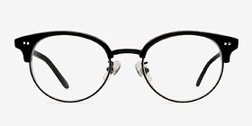 Annabel Noir Acetate-metal Montures de lunettes de vue d'EyeBuyDirect, Vue de Face