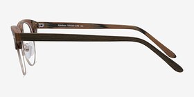 Esteban Brun Wood-texture Montures de lunettes de vue d'EyeBuyDirect, Vue de Côté