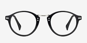 Shibuya Noir Métal Montures de lunettes de vue d'EyeBuyDirect, Vue de Face