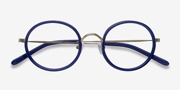 Bleu marine  Gemini -  Vintage Métal Lunettes de vue