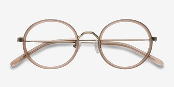 Light Brown Gemini -  Vintage Métal Lunettes de vue