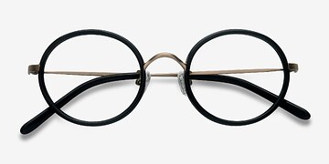 Noir Gemini -  Designer Métal Lunettes de vue
