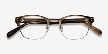Brun Look Up -  Designer Métal Lunettes de vue