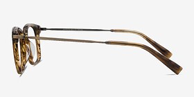 Audacity Brown Striped Métal Montures de lunettes de vue d'EyeBuyDirect, Vue de Côté