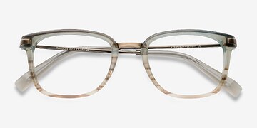 Green Brown Audacity -  Designer Métal Lunettes de vue