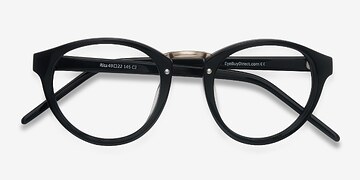 Noir Rita -  Designer Métal Lunettes de vue