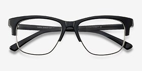 Beryl Noir Métal Montures de lunettes de vue d'EyeBuyDirect, Vue Rapprochée