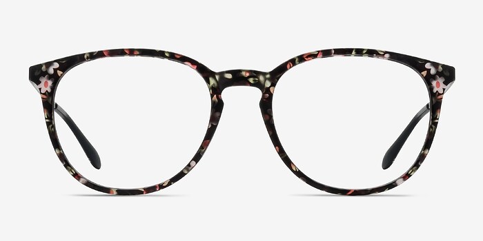 Gracious Pink Floral Plastic-metal Montures de lunettes de vue d'EyeBuyDirect