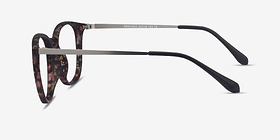 Gracious Pink Floral Plastic-metal Montures de lunettes de vue d'EyeBuyDirect, Vue de Côté