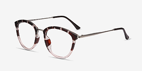 Lightworks Pink Floral Plastic-metal Montures de lunettes de vue d'EyeBuyDirect, Vue d'Angle