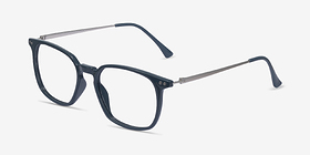 Ghostwriter Teal Plastic-metal Montures de lunettes de vue d'EyeBuyDirect, Vue d'Angle