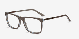 Instance Brun Acetate-metal Montures de lunettes de vue d'EyeBuyDirect, Vue d'Angle