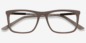 Instance Brun Acetate-metal Montures de lunettes de vue d'EyeBuyDirect, Vue Rapprochée