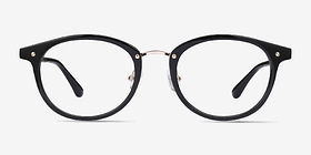 Fetching Black Golden Métal Montures de lunettes de vue d'EyeBuyDirect, Vue de Face