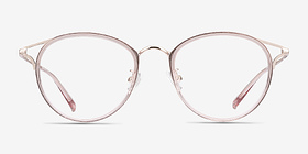 Dazzle Rose Acetate-metal Montures de lunettes de vue d'EyeBuyDirect, Vue de Face