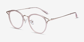 Dazzle Rose Acetate-metal Montures de lunettes de vue d'EyeBuyDirect, Vue d'Angle