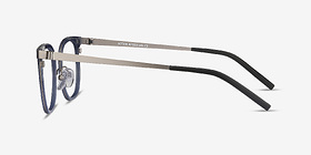 Rotem Bleu marine  Acetate-metal Montures de lunettes de vue d'EyeBuyDirect, Vue de Côté