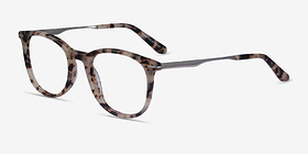 Ninah Écaille ivoire Acetate-metal Montures de lunettes de vue d'EyeBuyDirect, Vue d'Angle