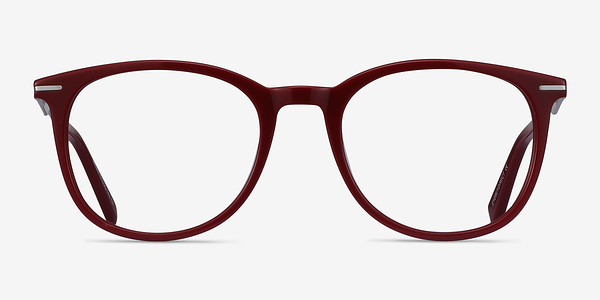 Ninah Burgundy Acetate-metal Montures de lunettes de vue
