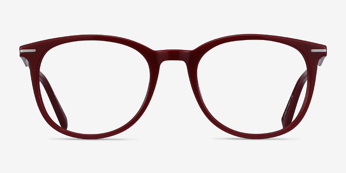 Ninah Burgundy Acetate-metal Montures de lunettes de vue d'EyeBuyDirect