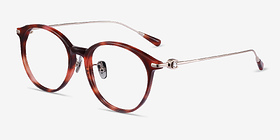 Colette Pink Tortoise Métal Montures de lunettes de vue d'EyeBuyDirect, Vue d'Angle