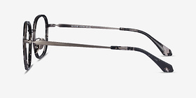 Beyond Gray Floral Métal Montures de lunettes de vue d'EyeBuyDirect, Vue de Côté