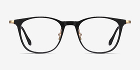 Walker Noir Métal Montures de lunettes de vue d'EyeBuyDirect, Vue de Face