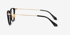 Walker Noir Métal Montures de lunettes de vue d'EyeBuyDirect, Vue de Côté