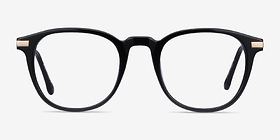 Giverny Noir Acetate-metal Montures de lunettes de vue d'EyeBuyDirect, Vue de Face